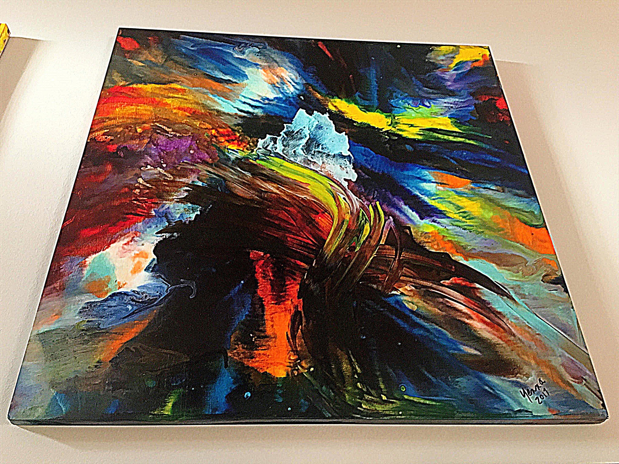 Expressive multicolor abstract artwork
